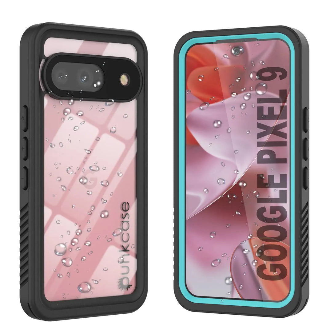 Caso impermeable de Google Pixel 9, cubierta de armadura punkcase [serie extrema] con protector de pantalla incorporado [verde azulado]