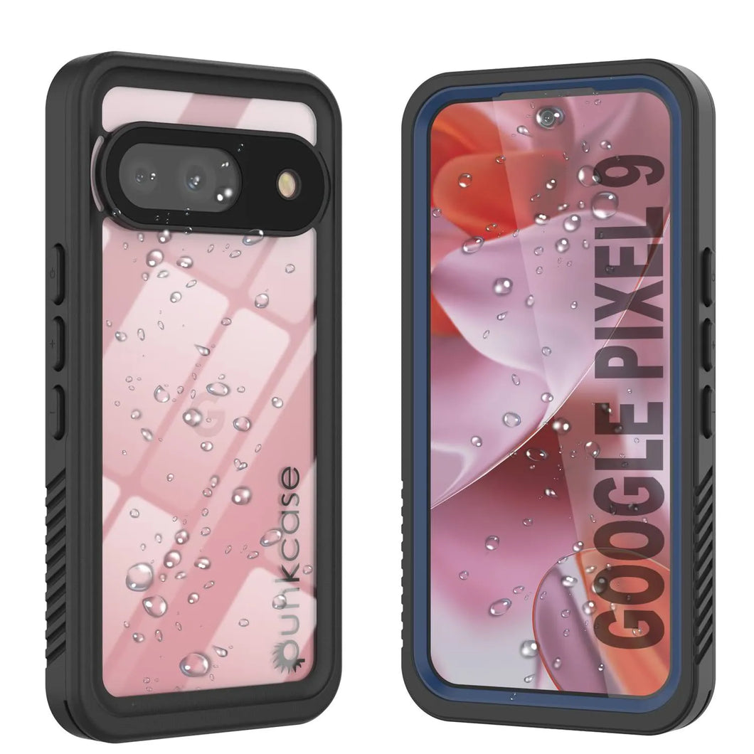 Caso impermeable de Google Pixel 9, cubierta de armadura punkcase [serie extrema] con protector de pantalla incorporado [azul marino]