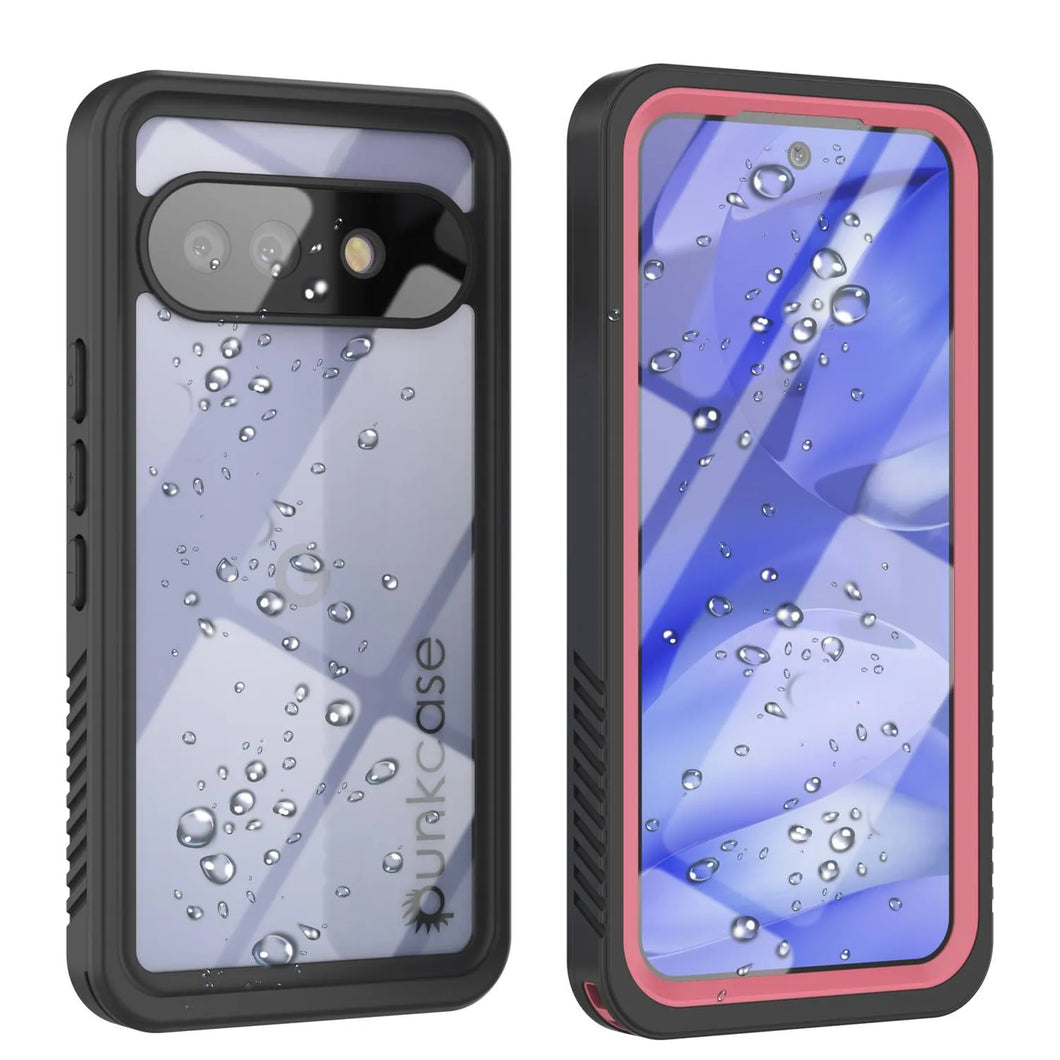 Caso impermeable de Google Pixel 9a, cubierta de armadura punkcase [serie extrema] con protector de pantalla incorporado [rosa]