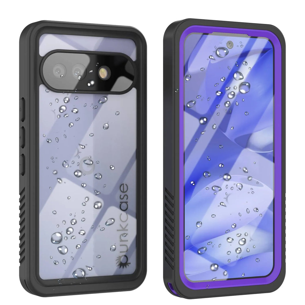 Caso impermeable de Google Pixel 9a, cubierta de armadura punkcase [serie extrema] con protector de pantalla incorporado [púrpura]