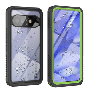 Caso impermeable de Google Pixel 9a, cubierta de armadura punkcase [serie extrema] con protector de pantalla incorporado [verde claro]