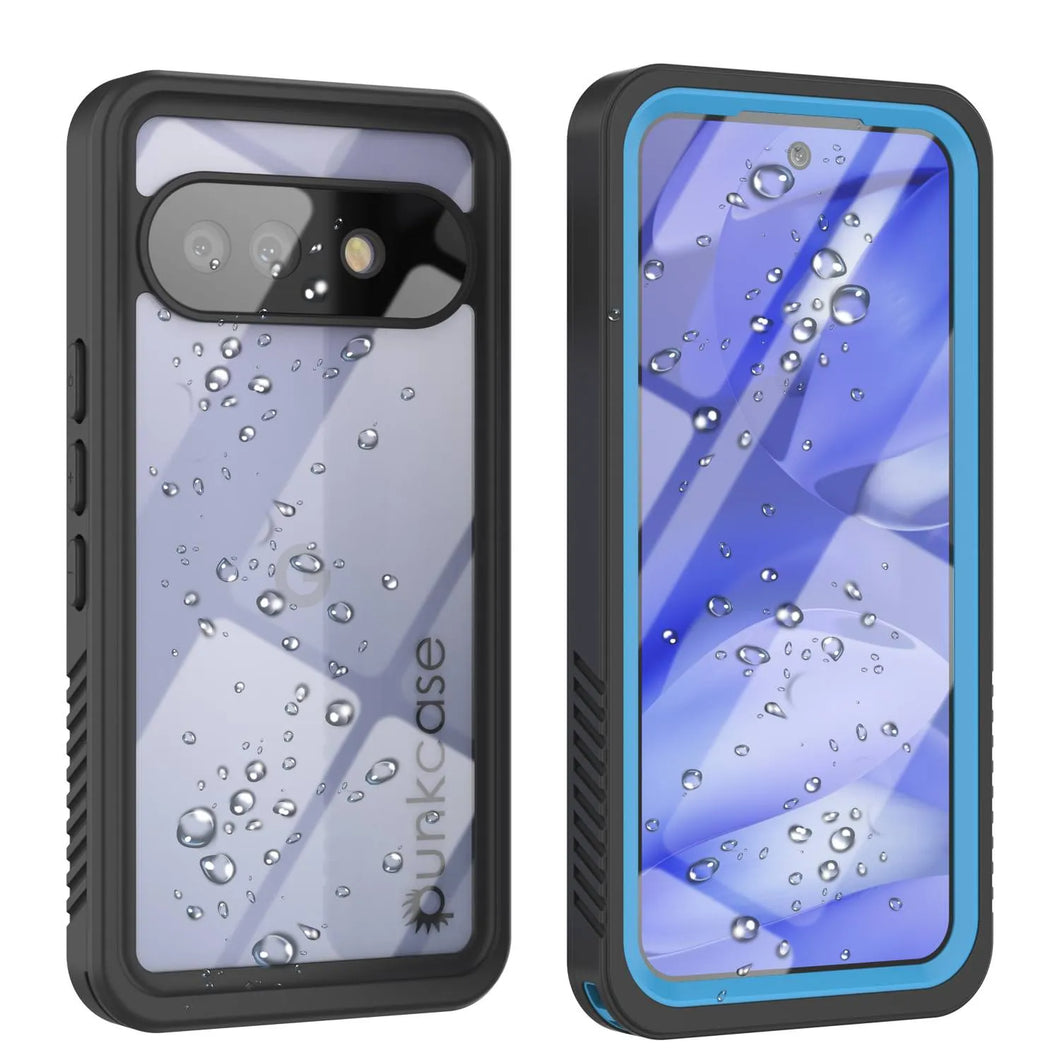 Caso impermeable de Google Pixel 9a, cubierta de armadura punkcase [serie extrema] con protector de pantalla incorporado [azul claro]