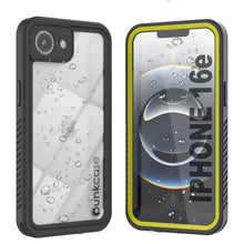 Cargar imagen en el visor de la galería, Case impermeable para iPhone 16E, cubierta de armadura punkcase [serie extrema] con protector de pantalla incorporado [amarillo]
