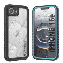 Cargar imagen en el visor de la galería, Case impermeable para iPhone 16E, cubierta de armadura punkcase [serie extrema] con protector de pantalla incorporado [verde azulado]
