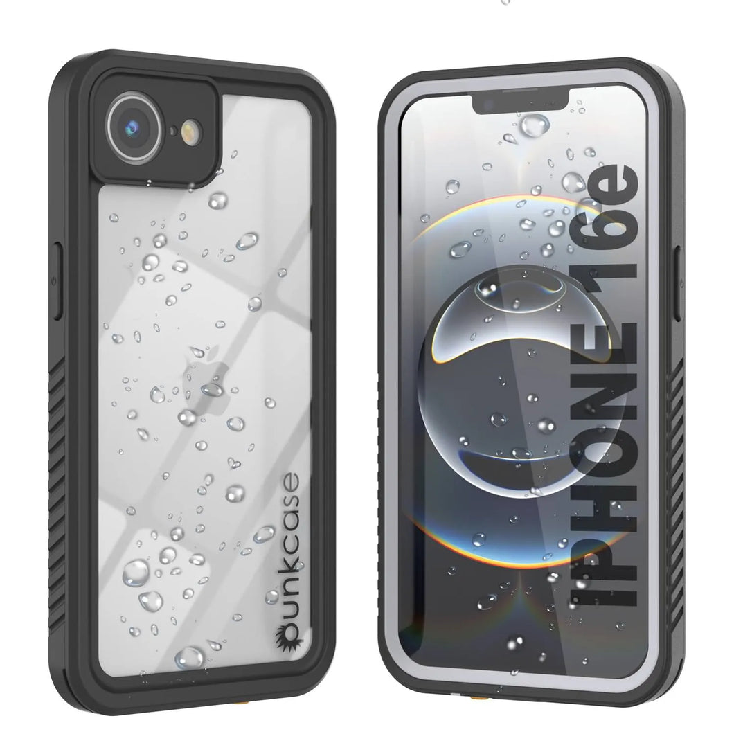 iPhone 16e impermeable IP68, punkcase [blanco] [serie Studstar] [Fit Slim] [DIRTPROW]
