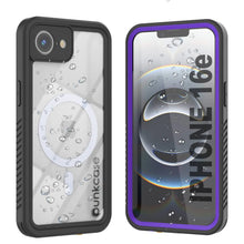 Cargar imagen en el visor de la galería, Case impermeable del iPhone 16E, Punkcase [Extreme Mag Series] Cubierta de armadura con protector de pantalla incorporado [púrpura]

