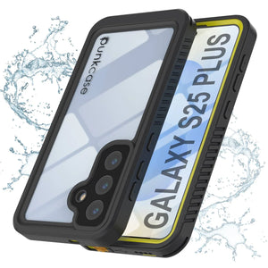 Funda protectora de pantalla para Galaxy S25+ Plus resistente al agua y a los golpes [Serie Extreme] [Amarillo]
