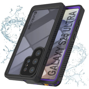 Funda protectora de pantalla para Galaxy S25 Ultra resistente al agua y a los golpes [Serie Extreme] [morado]
