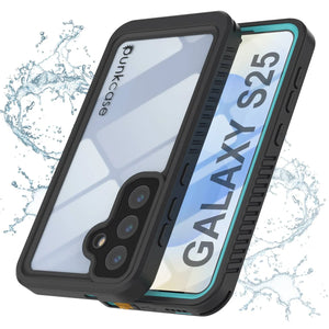 Funda protectora de pantalla para Galaxy S25 resistente al agua y a los golpes [Serie Extreme] [Verde azulado]