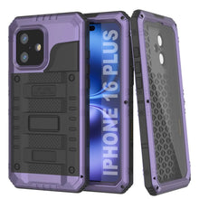 Cargar imagen en el visor de la galería, iPhone 16 Plus Metal Extreme 3.0 Serie Estuche impermeable aluminio IP68 w/buillt en la pantalla Protector y Kickstand [Purple]
