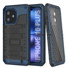 Cargar imagen en el visor de la galería, iPhone 16 Plus Metal Extreme 3.0 Serie Estuche impermeable aluminio IP68 w/buillt en la pantalla Protector y Kickstand [azul]
