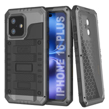 Cargar imagen en el visor de la galería, iPhone 16 Plus Metal Extreme 3.0 Serie Estuche impermeable aluminio IP68 w/buillt en la pantalla Protector y Kickstand [Silver]
