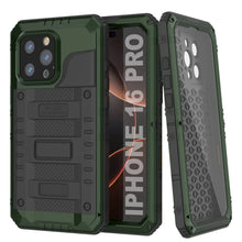Load image into Gallery viewer, iPhone 16 Pro Metal Extreme 3.0 Estuche impermeable de aluminio IP68 w/buillt en la pantalla Protector y Kickstand [Dark Green]
