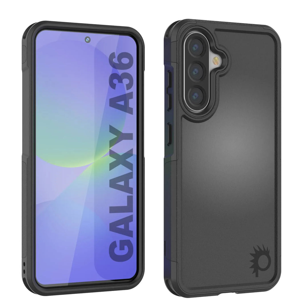 Punkcase Galaxy A36 Case, [Serie Spartan 2.0] Carrera de servicio pesado resistente [negro]