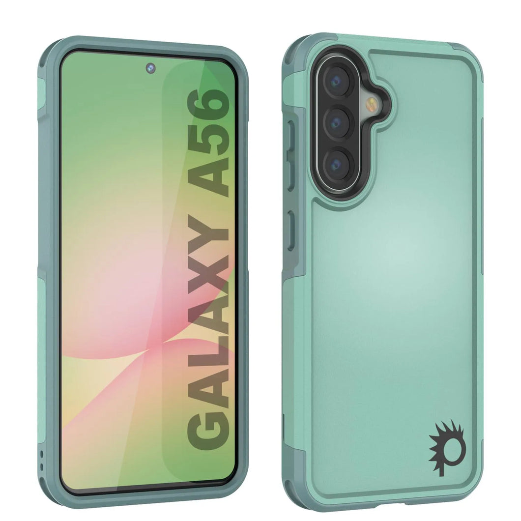 Punkcase Galaxy A56 Case, [Serie Spartan 2.0] Cubierta de servicio pesado resistente [verde azulado] [verde azulado]