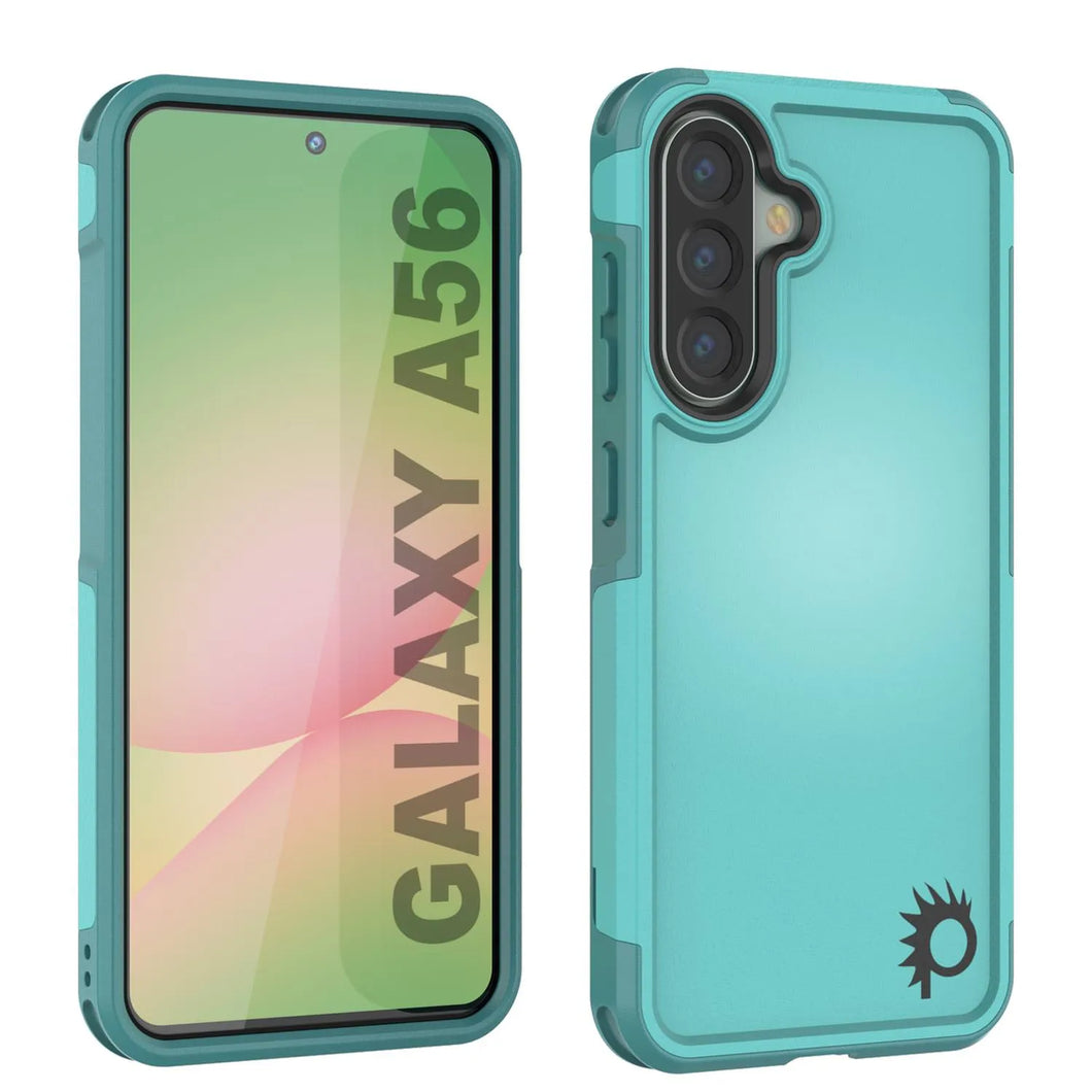 Punkcase Galaxy A56 Case, [Serie Spartan 2.0] Carrera de servicio pesado resistente [azul claro]