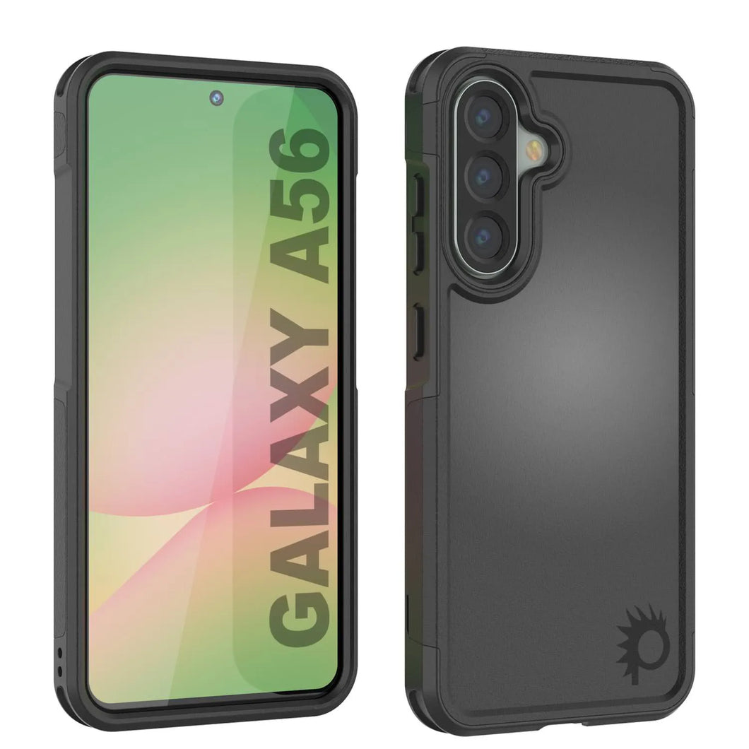 Punkcase Galaxy A56 Case, [Serie Spartan 2.0] Carrera de servicio pesado resistente [negro]
