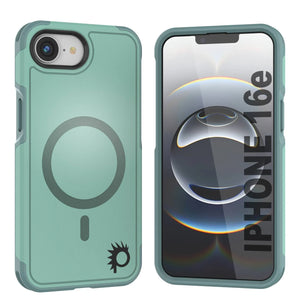 Punkcase iPhone 16E Case, [Serie Spartan 2.0] Carrera de servicio pesado resistente con protector de pantalla incorporado [verde azulado]