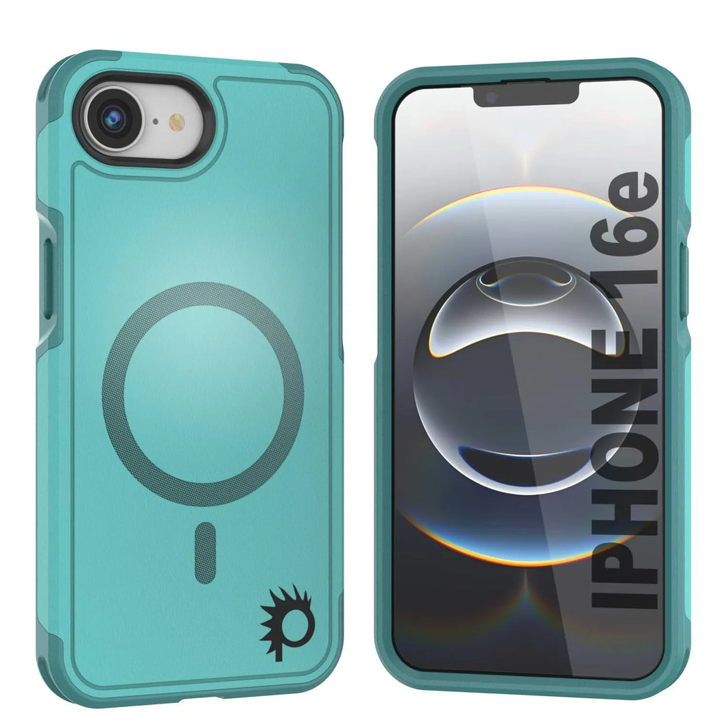 Punkcase iPhone 16E Case, [Serie Spartan 2.0] Carrera de servicio pesado resistente con protector de pantalla incorporado [azul]