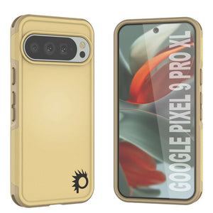 Punkcase Google Pixel 9 Pro XL Case, [Serie Spartan 2.0] Cubierta de servicio pesado transparente con protector de pantalla incorporado [Amarillo]