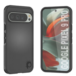 Punkcase Google Pixel 9 Pro Case, [Serie Spartan 2.0] Carrera de servicio pesado resistente con protector de pantalla incorporado [negro]