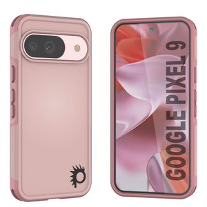 Punkcase Google Pixel 9 Case, [Serie Spartan 2.0] Cubierta de servicio pesado resistente con protector de pantalla incorporado [rosa]
