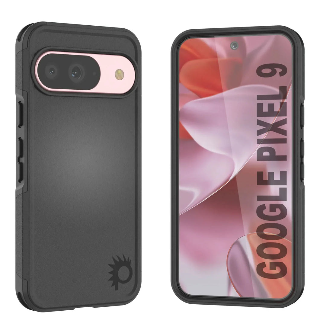 Punkcase Google Pixel 9 Case, [Serie Spartan 2.0] Cubierta de servicio pesado resistente con protector de pantalla incorporado [negro]