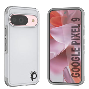 Punkcase Google Pixel 9 Case, [Serie Spartan 2.0] Cubierta de servicio pesado resistente con protector de pantalla incorporado [blanco]