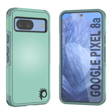 Load image into Gallery viewer, Funda PunkCase para Google Pixel 9 Pro, [Serie Spartan 2.0], transparente, resistente y duradera, con protector de pantalla incorporado [verde azulado]
