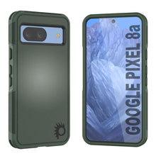 Load image into Gallery viewer, Funda PunkCase para Google Pixel 9 Pro, [Serie Spartan 2.0], transparente, resistente y duradera, con protector de pantalla incorporado [verde oscuro]
