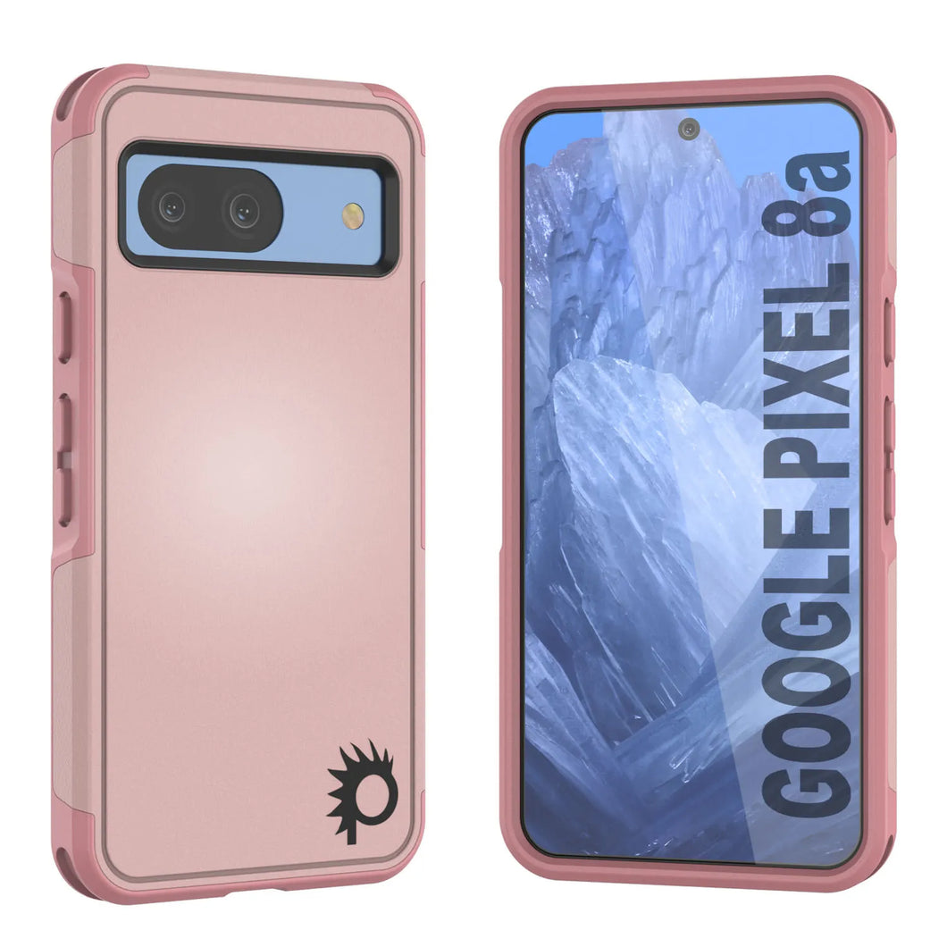 Funda PunkCase para Google Pixel 9, [Serie Spartan 2.0], transparente, resistente y duradera, con protector de pantalla incorporado [rosa]