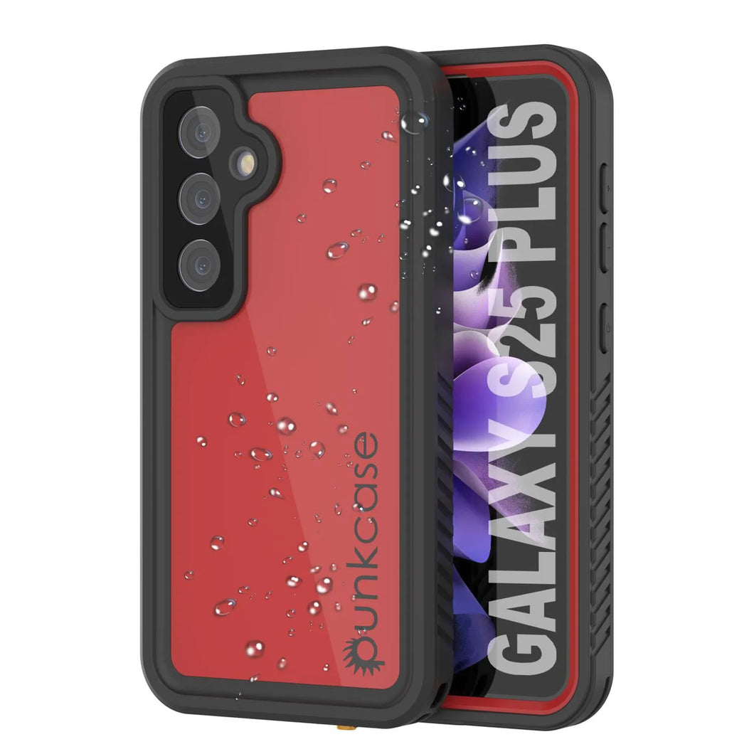 Galaxy S25+ Plus impermeable estuche punkcase studstar roja delgada 6.7 pies IP68 IP68 Choque/prueba de nieve