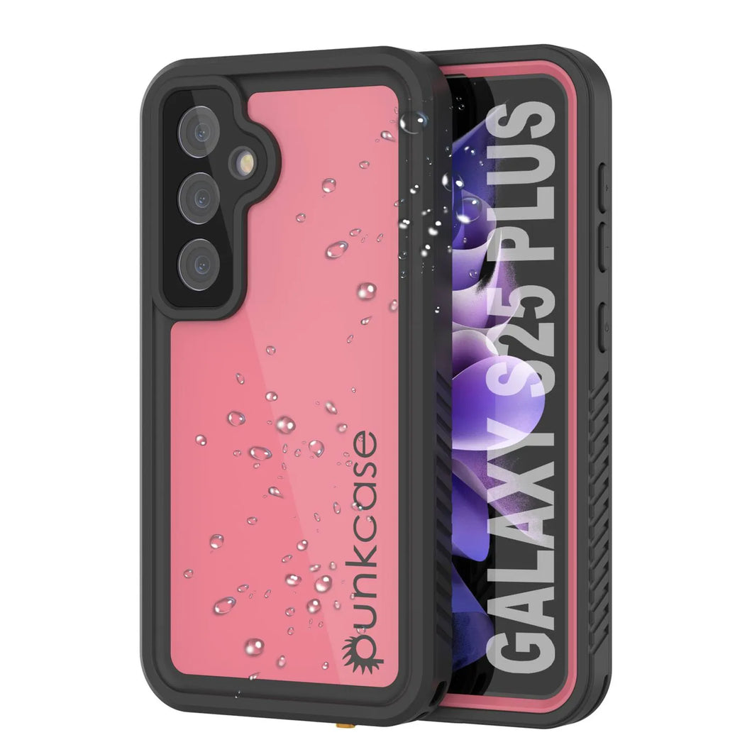 Galaxy S25+ Plus impermeable estuche Punkcase Studstar Pink delgada de 6.7 pies IP68 IP68 Prueba de choque/nieve