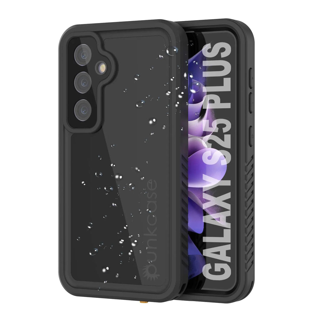 Galaxy S25+ Plus Case impermeable Punkcase Studstar Negro delgado de 6.7 pies IP68 IP68 Choque/prueba de nieve