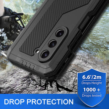 Cargar imagen en el visor de la galería, Funda metálica Galaxy Z Fold5, resistente de grado militar, cubierta de armadura de cuerpo completo dura [verde oscuro]
