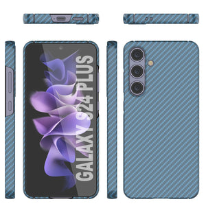Case de Galaxy S24 Plus, Punkcase Carbon -Wield, Servicio pesado y cubierta ultra delgada [a prueba de choques] [no deslizamiento] [azul claro]