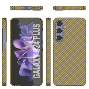 Case de Galaxy S24 Plus, Punkcase Carbon -Shield, Sesto Duty y Ultra Fin Cover [Propapop -intensidad] [Non Slip] [Amarillo]