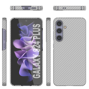 Case de Galaxy S24 Plus, Punkcase Carbon -Shield, Sesh Duty & Ultra Fin Cover [Probante de choque] [Non Slip] [White]