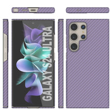Cargar imagen en el visor de la galería, Galaxy S24 Ultra Case, Punkcase Carbon -Walfield, Servicio pesado y cubierta ultra delgada [a prueba de choques] [no deslizamiento] [lila]
