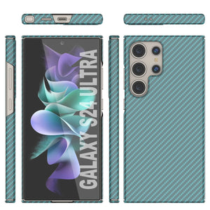 Galaxy S24 Ultra Case, Punkcase Carbon -Walkield, Heavy Duty y Ultra Fin Cover [a prueba de choques] [no slip] [verde azulado]