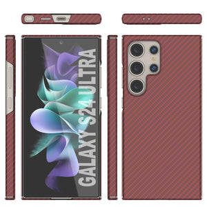 Galaxy S24 Ultra Case, Punkcase Carbon -Walkield, Heavy Duty & Ultra Fin Cover [a prueba de choques] [Non Slip] [rojo]