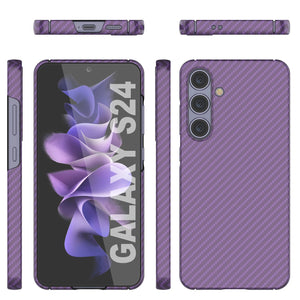 Case Galaxy S24, Punkcase Carbonalfield, Sesh Duty y Ultra Fin Cover [a prueba de choques] [no deslizamiento] [Púrpura]