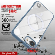 Cargar imagen en el visor de la galería, Punkcase iPhone 16E Case de carga inalámbrica magnética [Serie ClearMag] [Armada]
