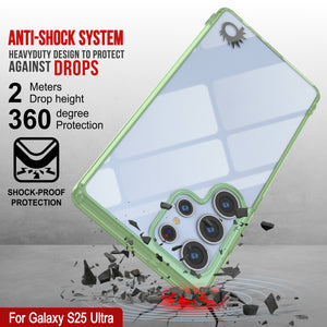 Funda para Galaxy S25 Ultra [Serie de acrílico transparente] [Antideslizante] Para Galaxy S25 Ultra [Verde]
