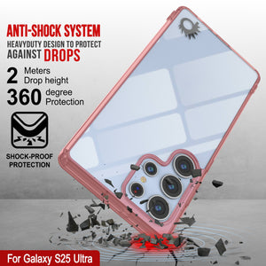 Funda para Galaxy S25 Ultra [Serie de acrílico transparente] [Antideslizante] Para Galaxy S25 Ultra [Rojo]
