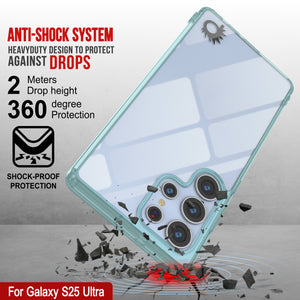 Funda para Galaxy S25 Ultra [Serie de acrílico transparente] [Antideslizante] Para Galaxy S25 Ultra [Verde azulado]