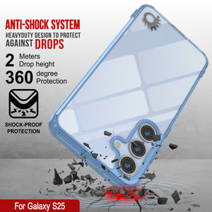Funda para Galaxy S25 [Serie de acrílico transparente] [Antideslizante] Para Galaxy S25 [Azul]