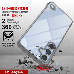 Funda para Galaxy S25 [Serie de acrílico transparente] [Antideslizante] Para Galaxy S25 [Gris]