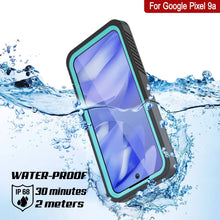 Cargar imagen en el visor de la galería, Caso impermeable de Google Pixel 9a, cubierta de armadura punkcase [serie extrema] con protector de pantalla incorporado [verde azulado]
