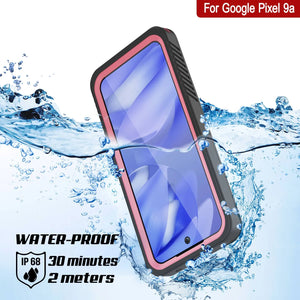 Caso impermeable de Google Pixel 9a, cubierta de armadura punkcase [serie extrema] con protector de pantalla incorporado [rosa]
